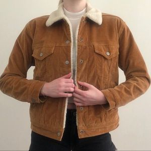 Aritzia Denim Forum Ella Corduroy Sherpa Jacket